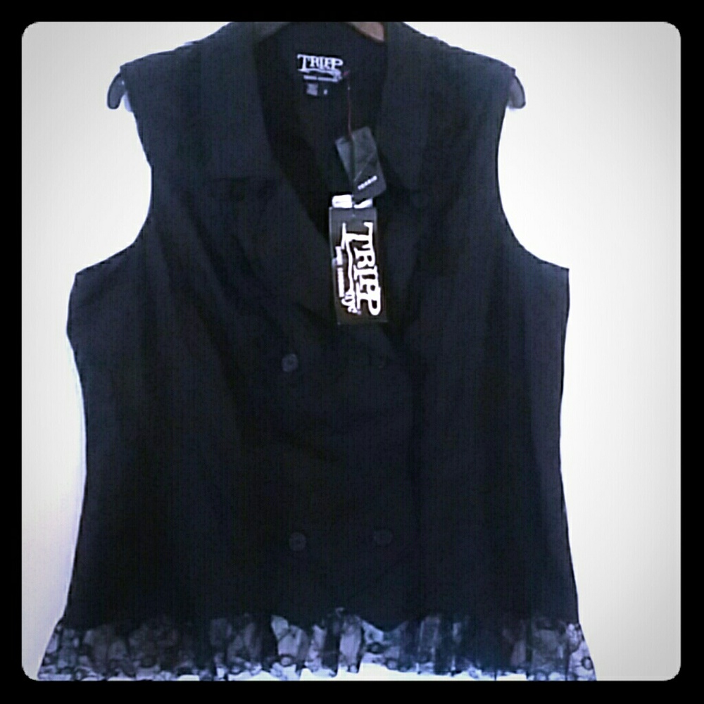 Eyelet Patterned Vest